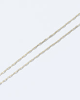 Oval Chain Necklace on light color background.