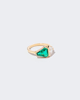 Dualistic Symbols Ring on light color background.