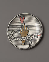 Suzanne Sullivan Mini Dish on grey color background.