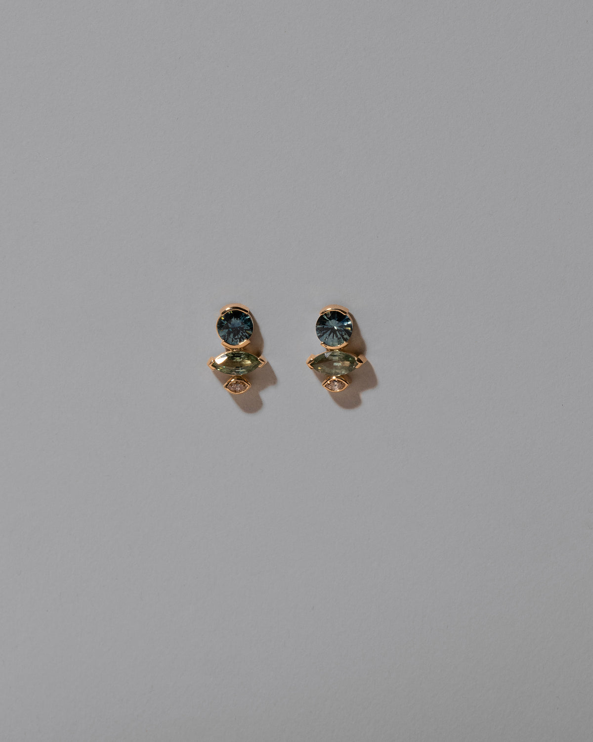 Ara Earrings on light color background.