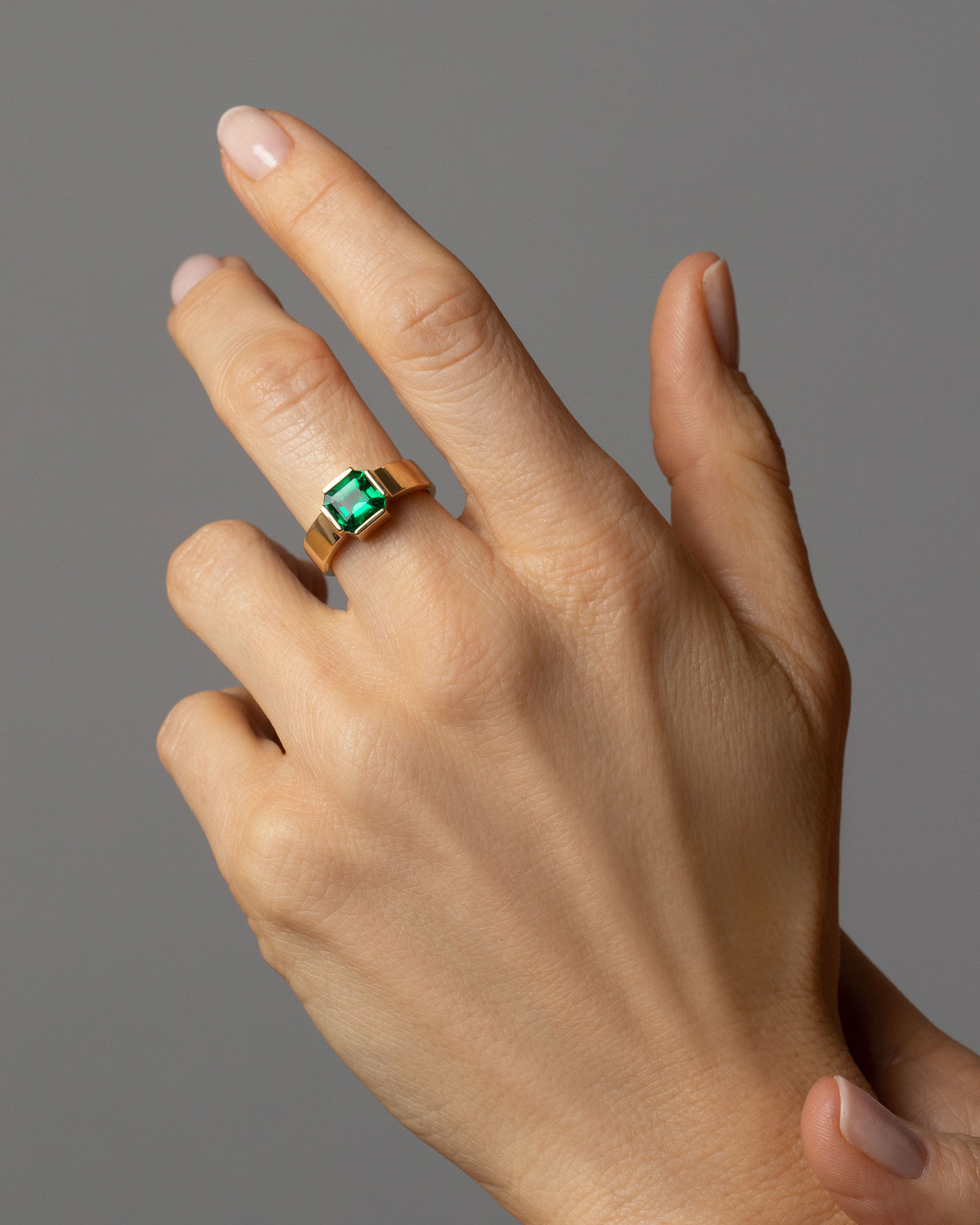 Enfold Ring on model.
