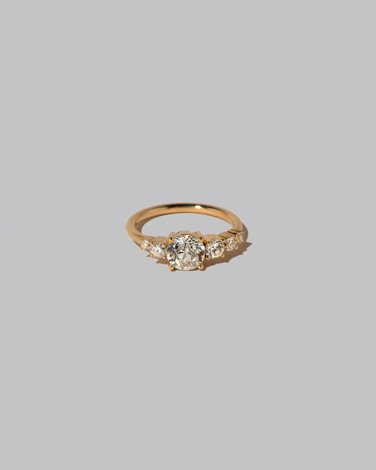 White Diamond Capella Ring on light color background.