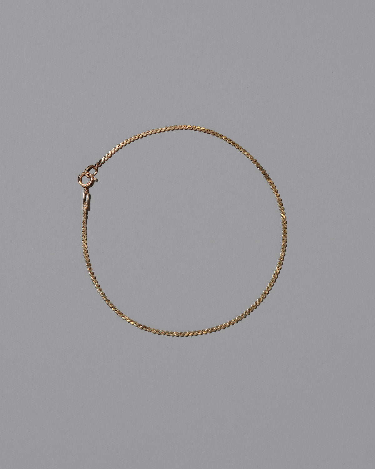 Vintage Serpentine Chain Bracelet on light color background.