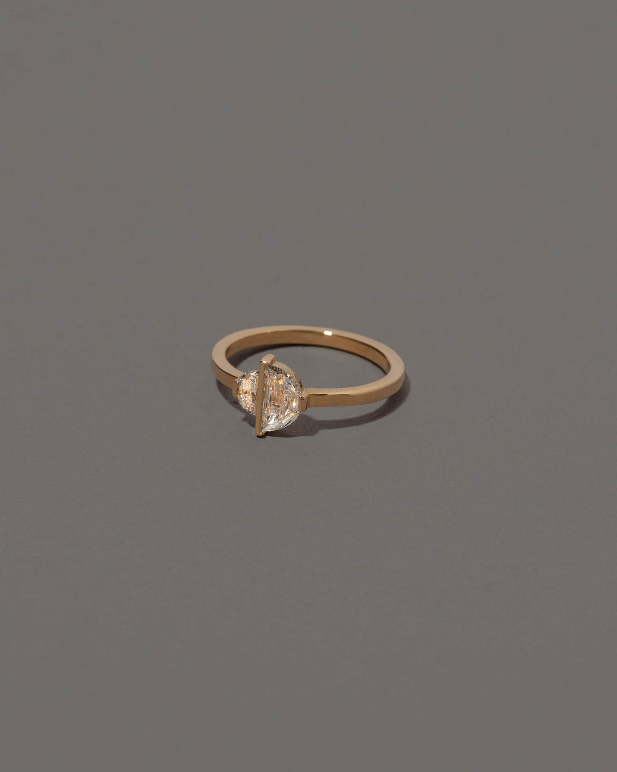 View from the side of the Compatibility Ring on grey color background.