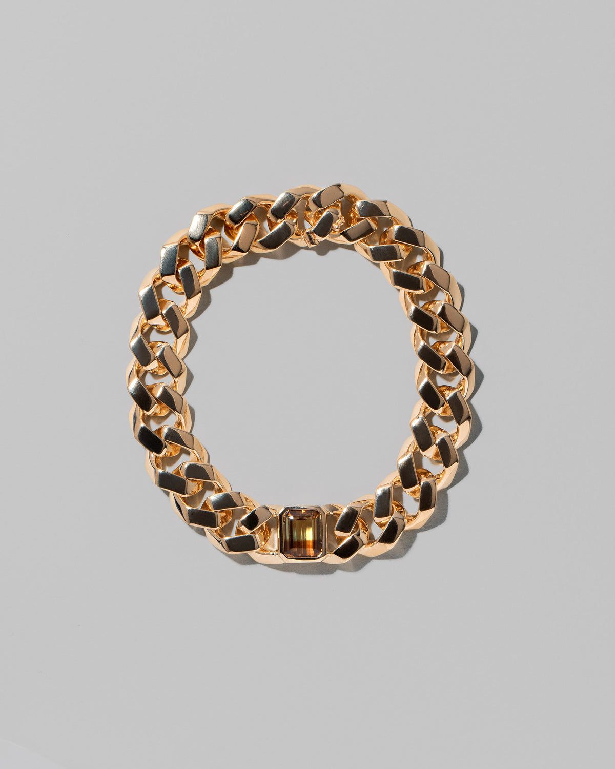 Identity Chain Bicolor Chrysoberyl Bracelet 001 on light color background.