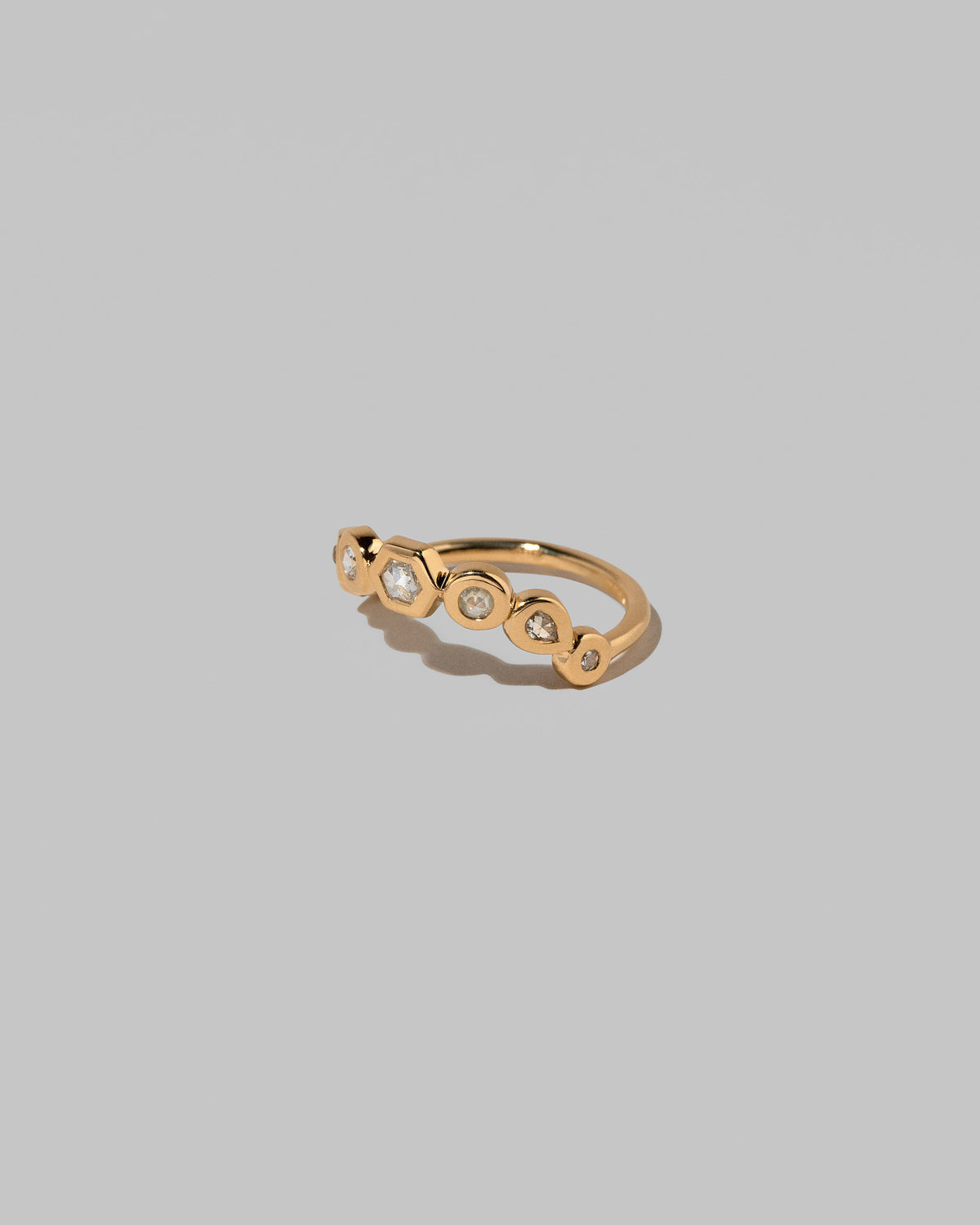 View from the side of the Inertia Ring on light color background.
