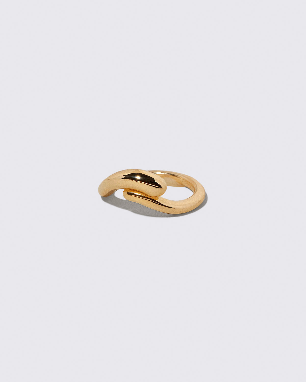 View from the side of the Gold Align Band on light color background.