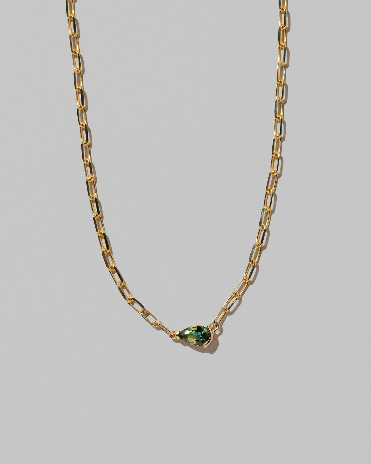 Closeup details of the Northern Lights Necklace 003 on light color background.