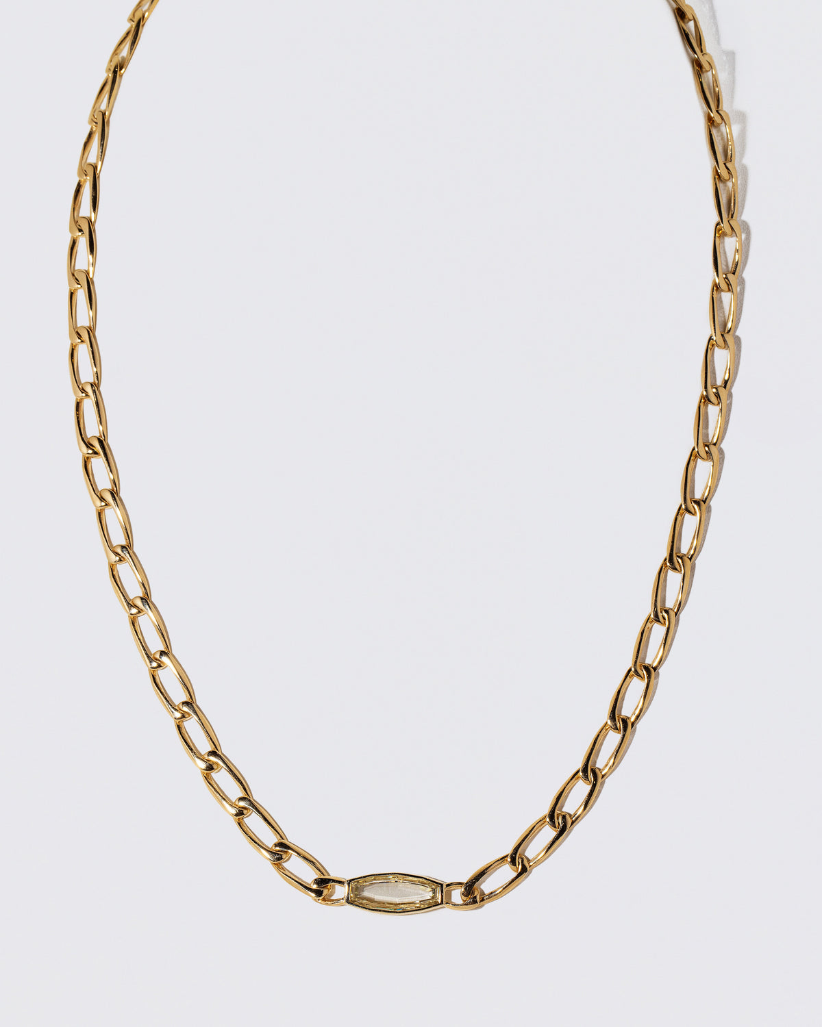 Identity Chain Diamond Necklace 002 on light color background.