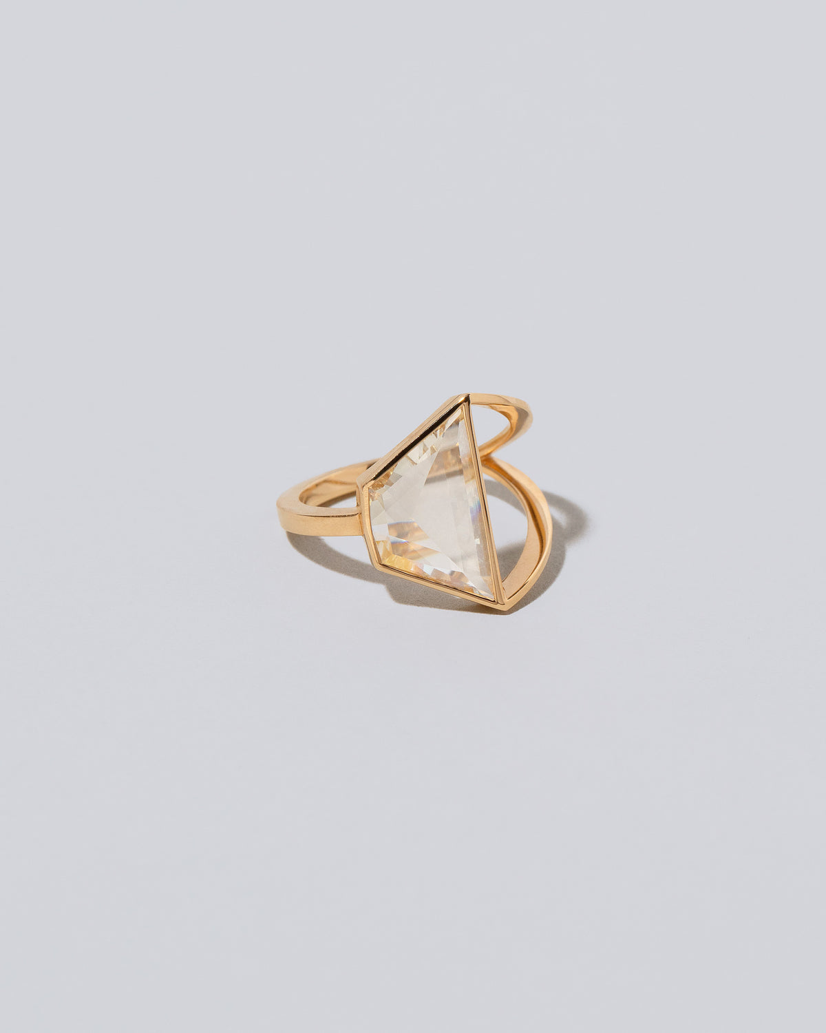 View from the side of the Cyllene Ring on light color background.
