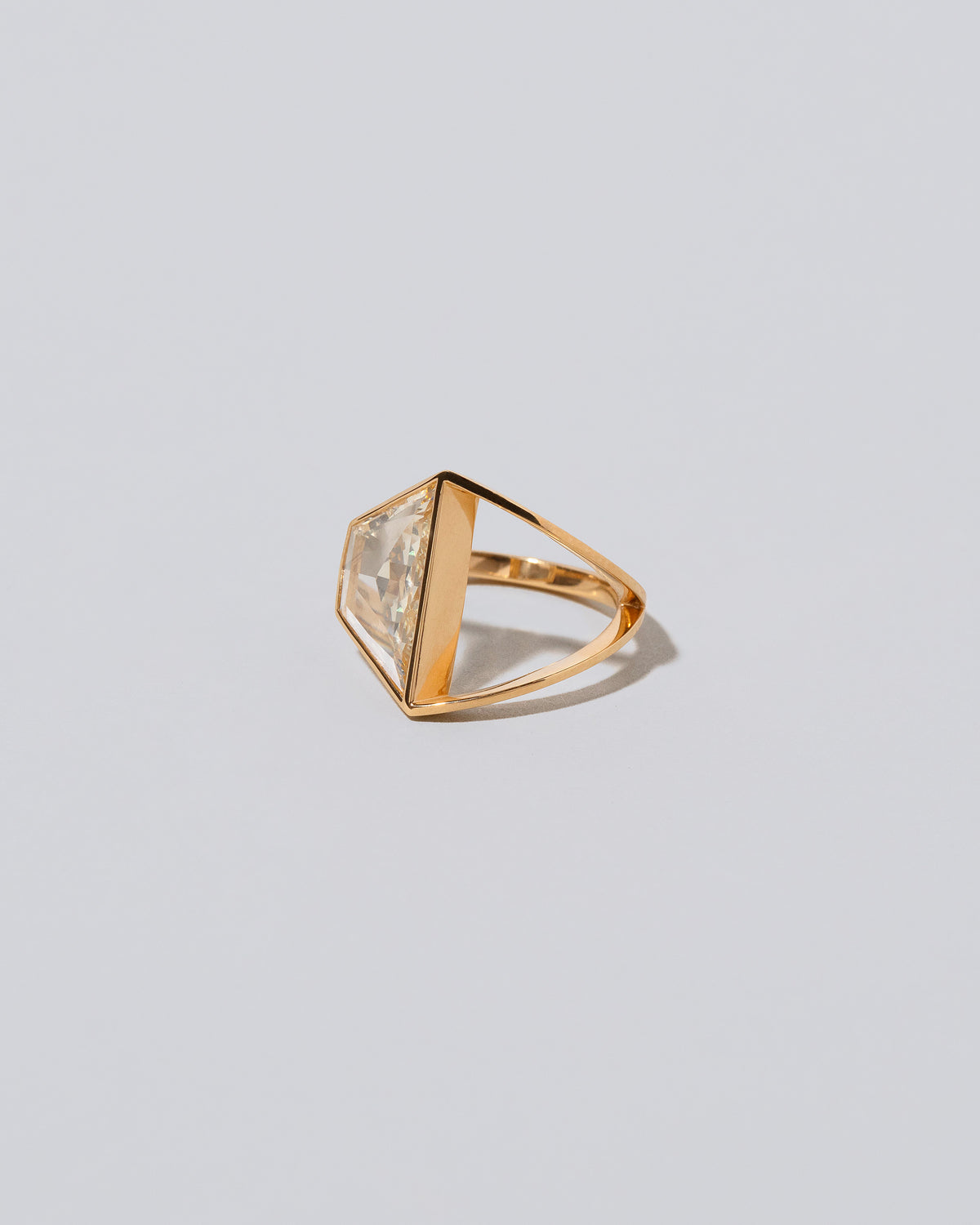 View from the side of the Cyllene Ring on light color background.
