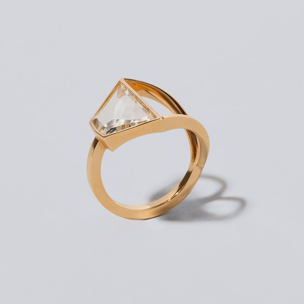 product_details::Closeup details of the Cyllene Ring on light color background.