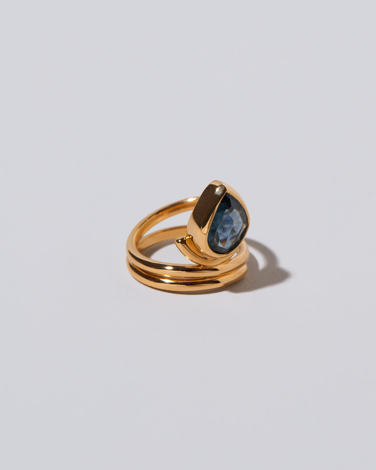 View from the side of the Bell Ring on light color background.