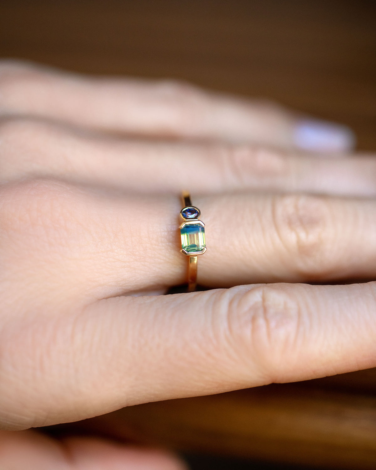 Dianthus Ring on model.