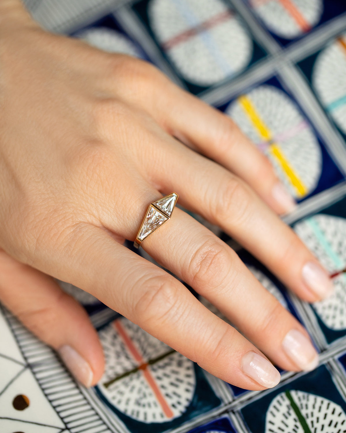 Twin Ring on model.