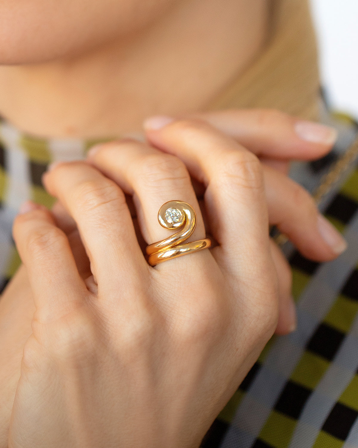 Moon's Path Ring on model.