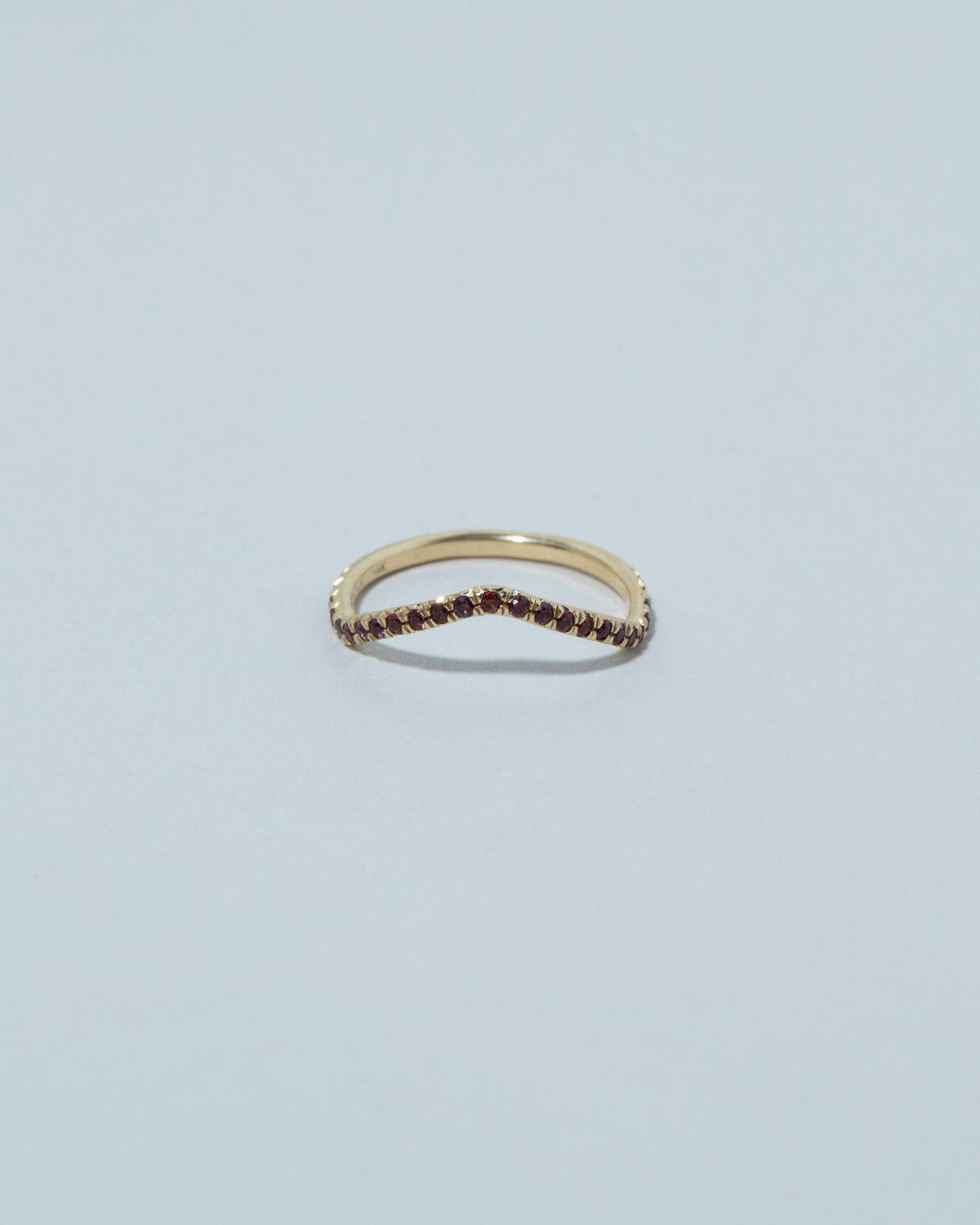 Gold Garnet Low Peak Band on light color background.