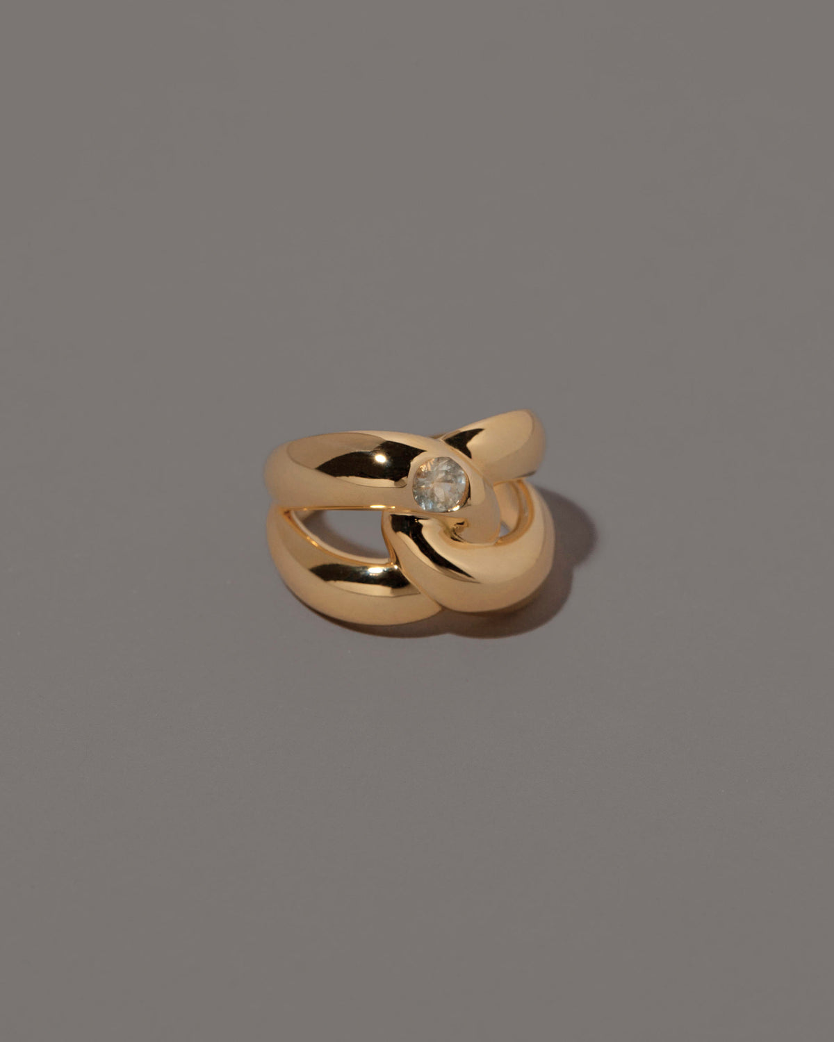 One Ring on grey color background.