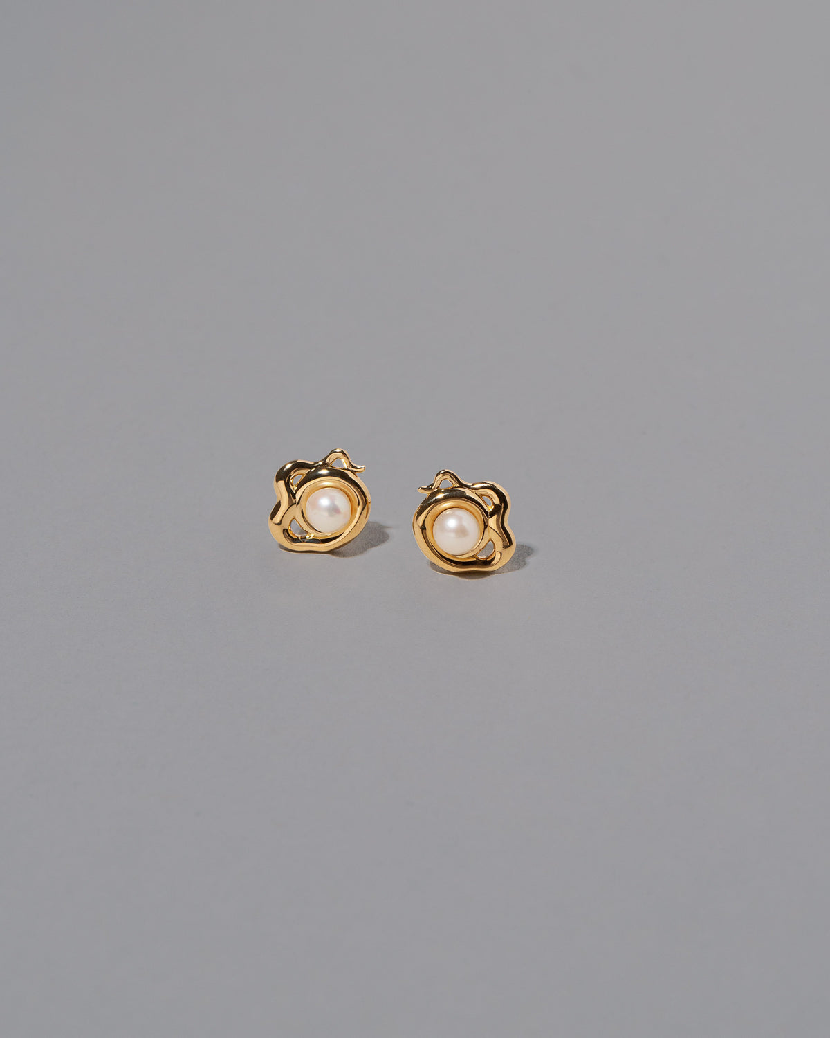 Moon Earrings on light color background.