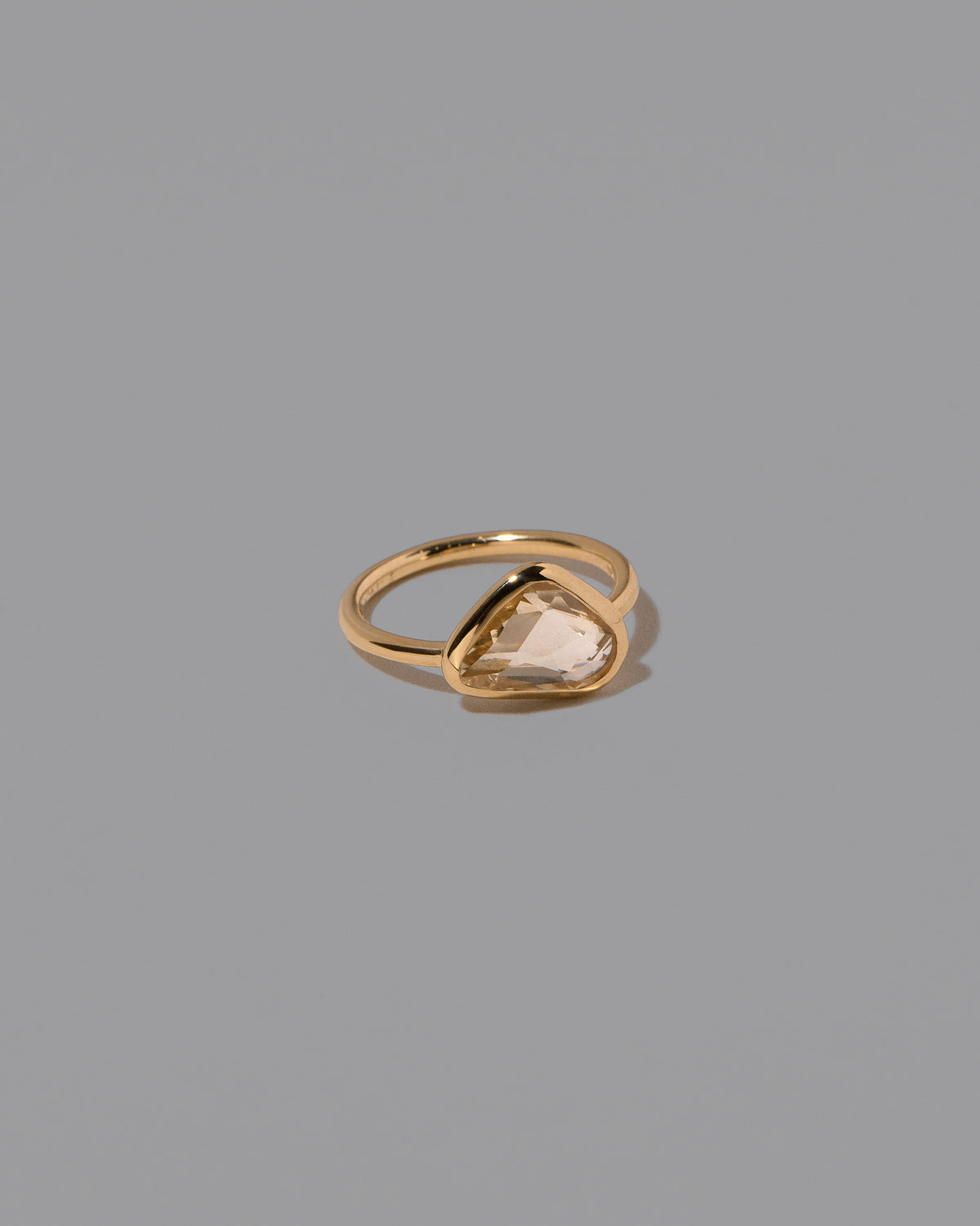 View from the side of the Serene Ring on light color background.