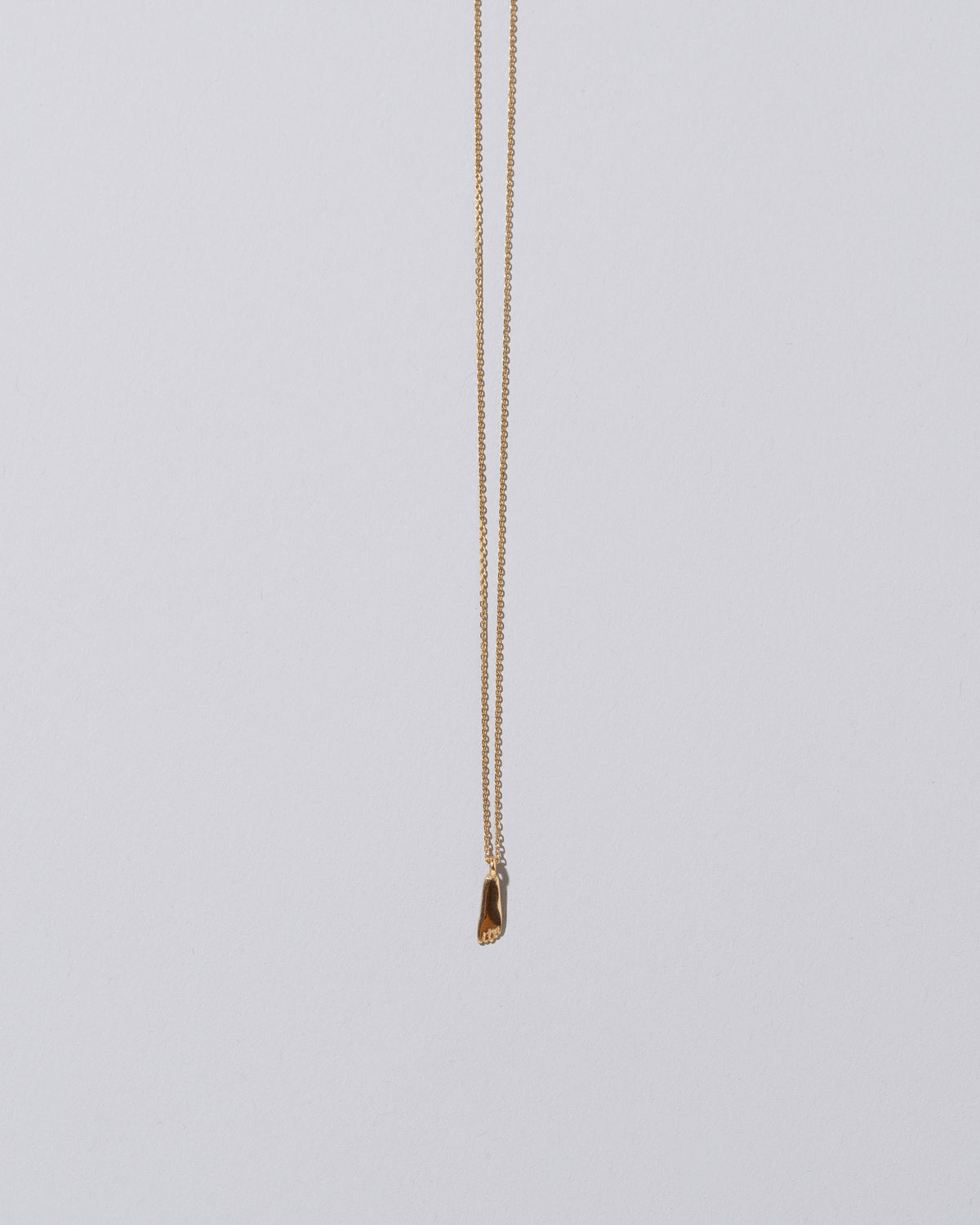 Foot Talisman Pendant Necklace on light color background.