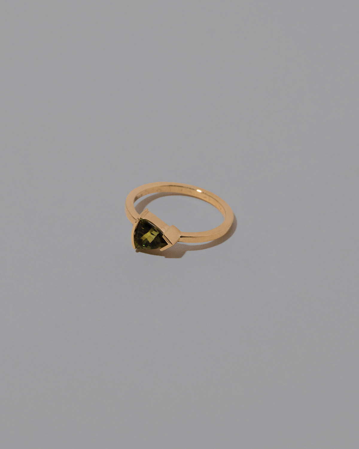 View from the side of the Compassionate Ring on light color background.