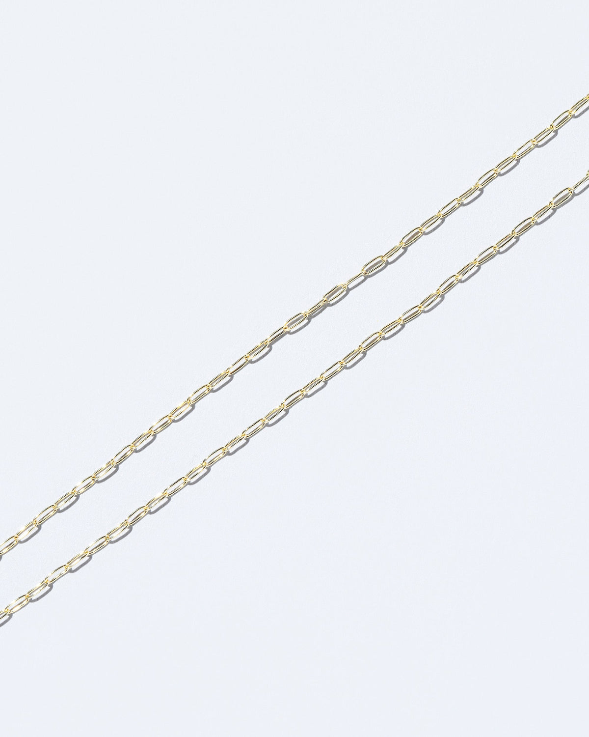  Oval Chain Necklace on light color background.