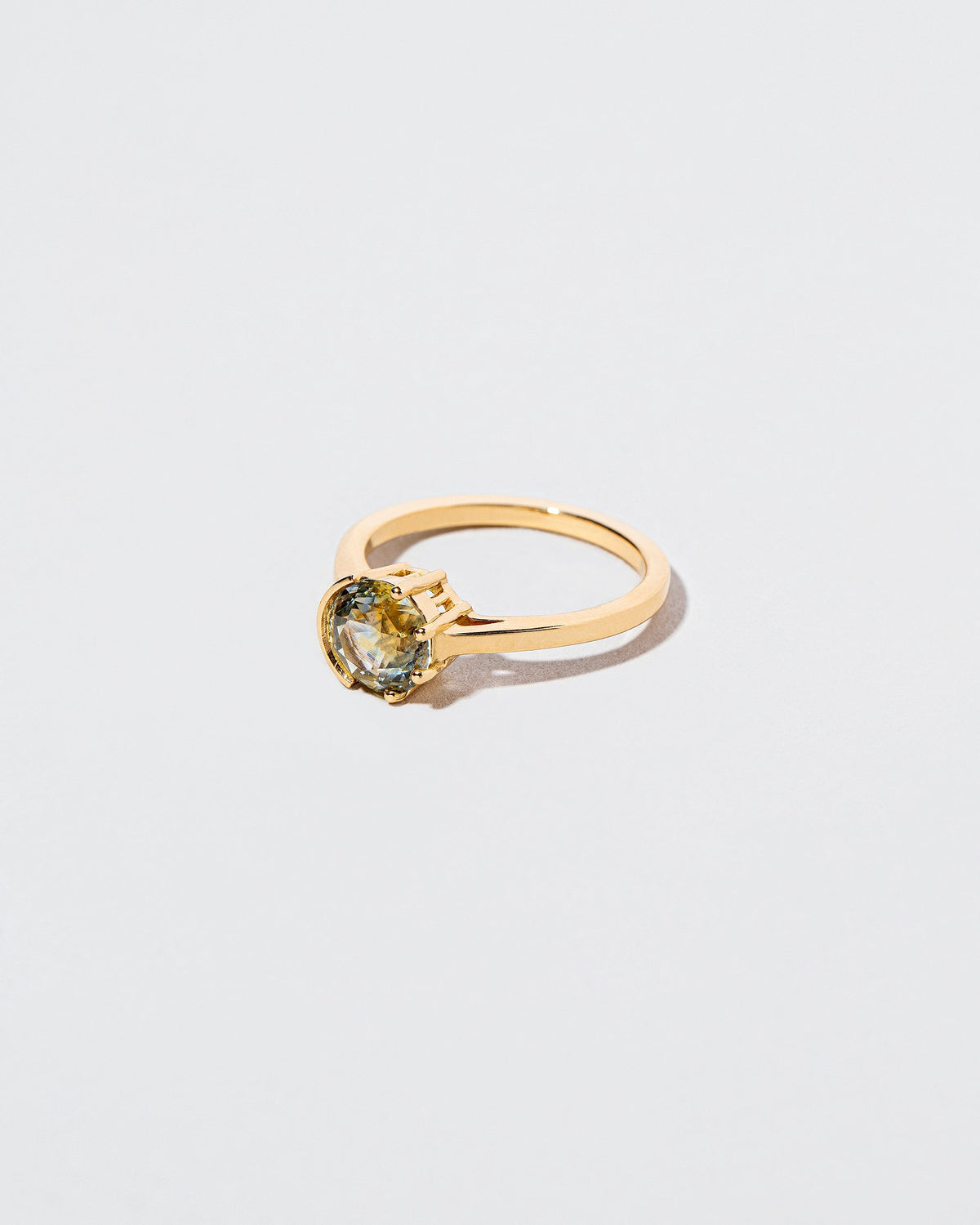  Sun & Moon Ring - Bicolor Sapphire on light color background.