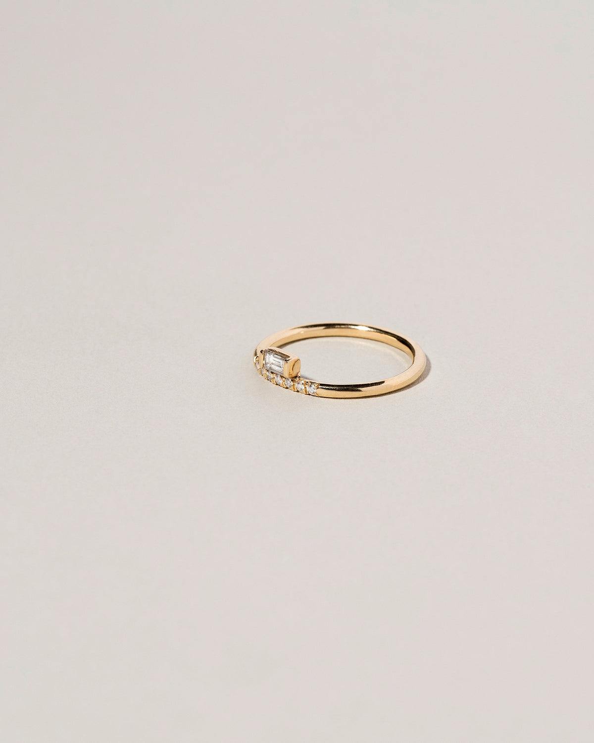  Stacked Ring - Baguette on light color background.