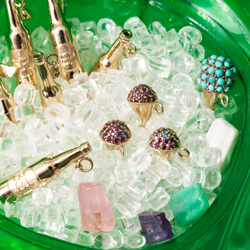 product_details::Styled photo featuring Sno Cone Charm - Blue Raspberry & Blackberry