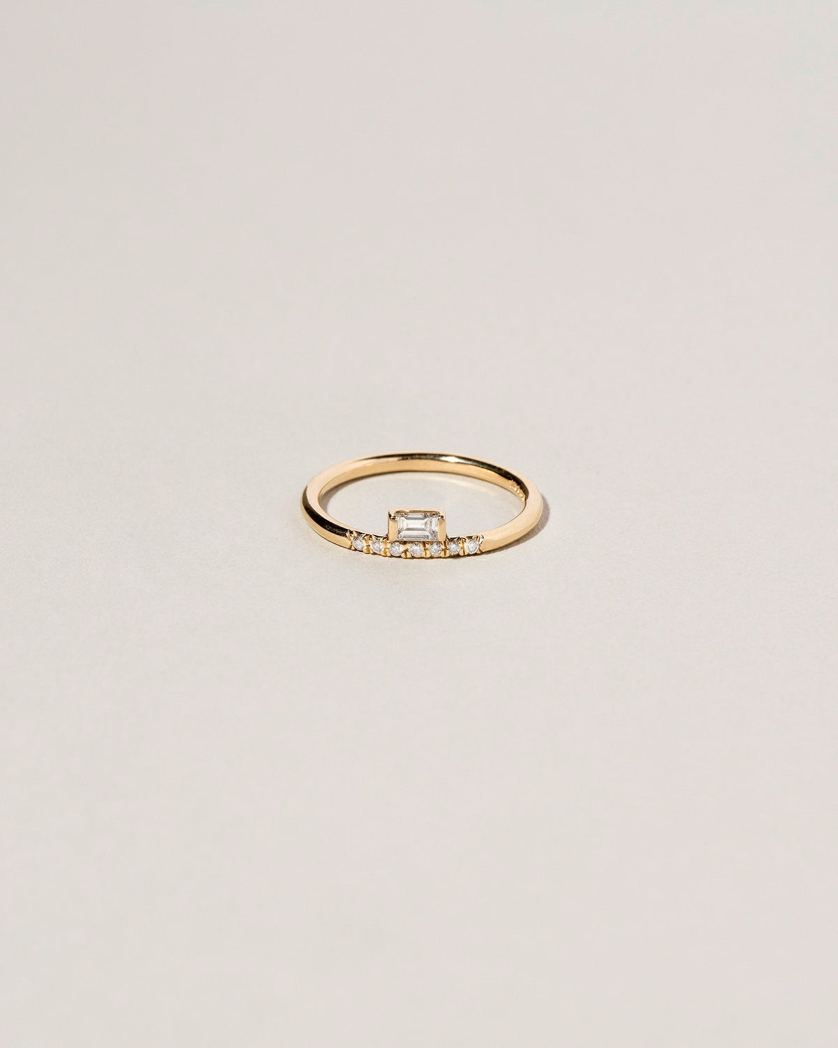  Stacked Ring - Baguette on light color background.