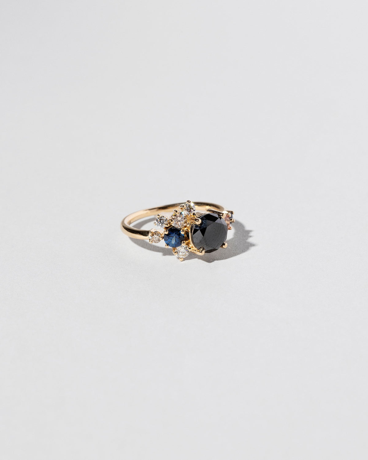  Vega Ring - Black Diamond on light color background.