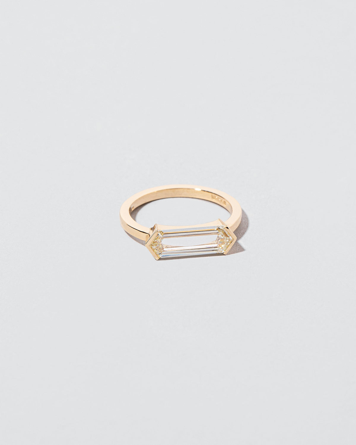 View from the side of the Titan Ring on light color background.