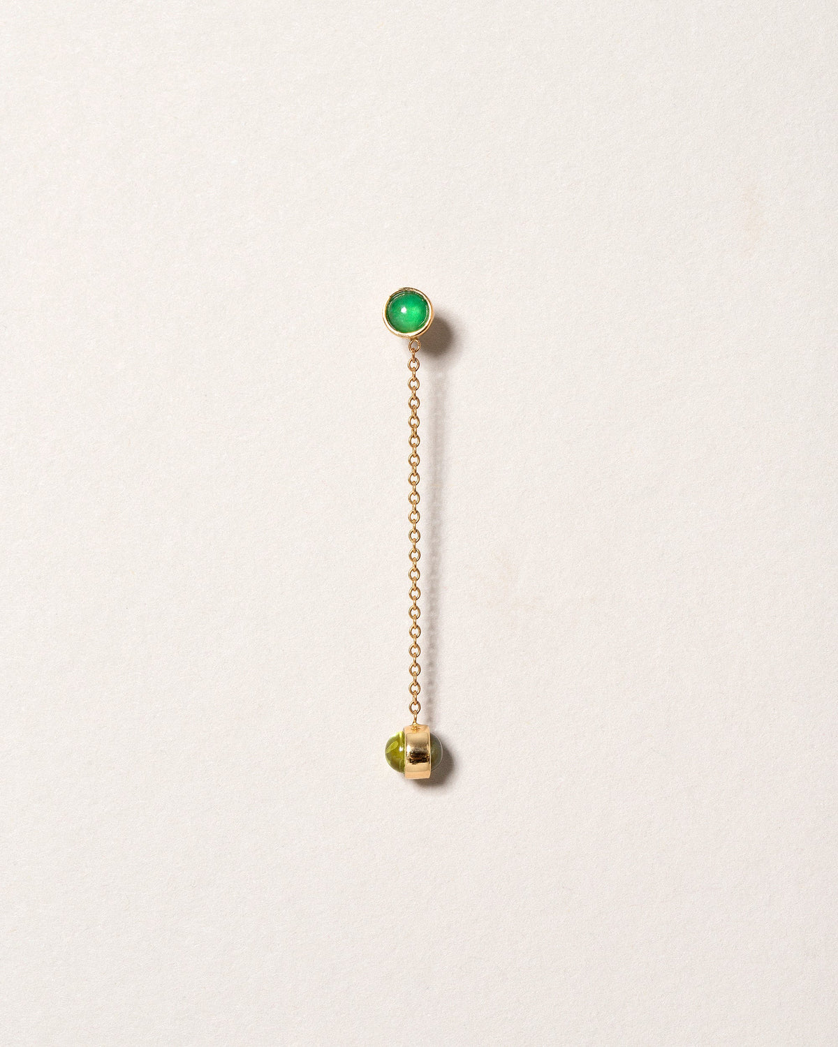  Birthstone One-Drop Single Earring on light color background.