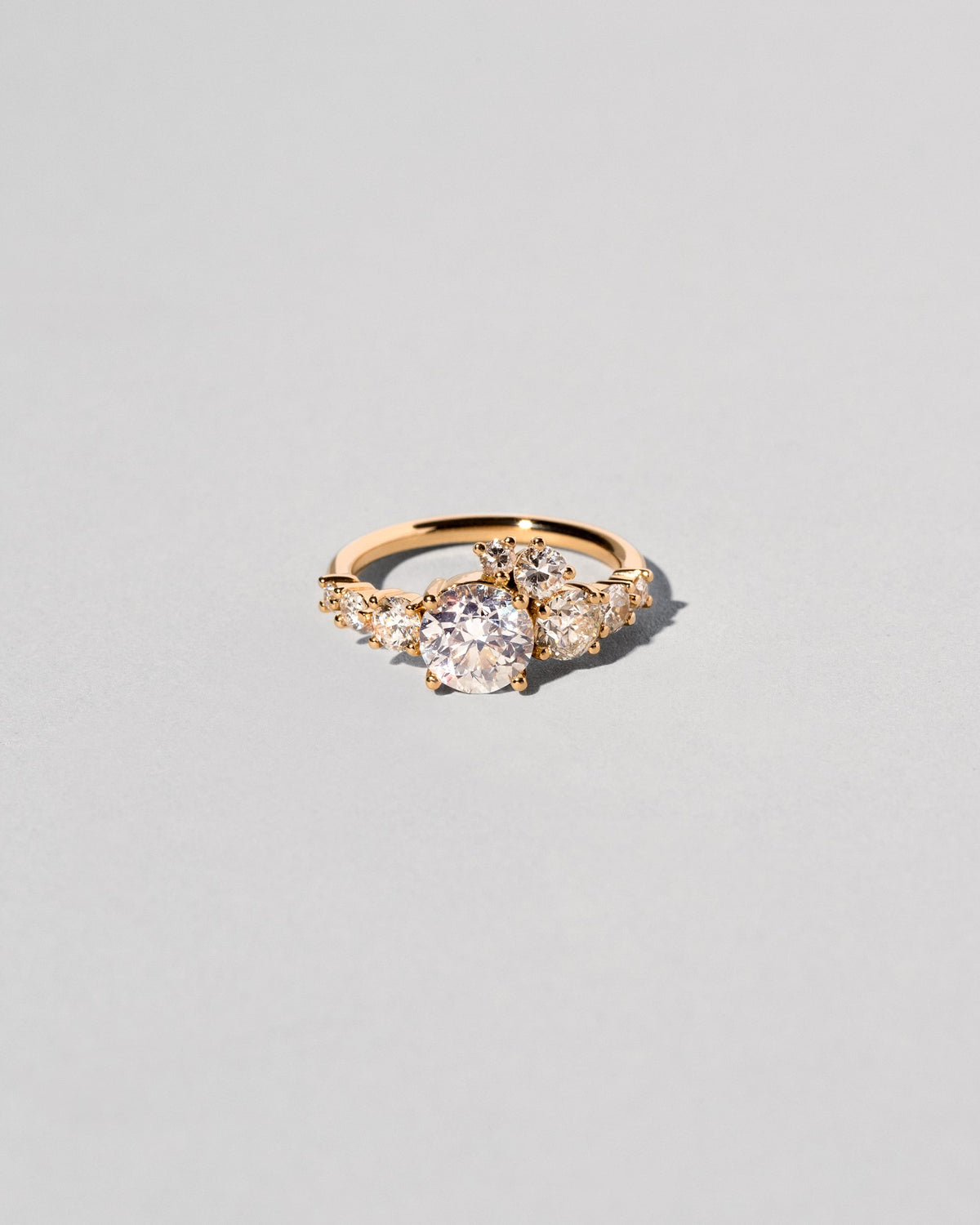  Super Luna Ring - White Diamond on light color background.