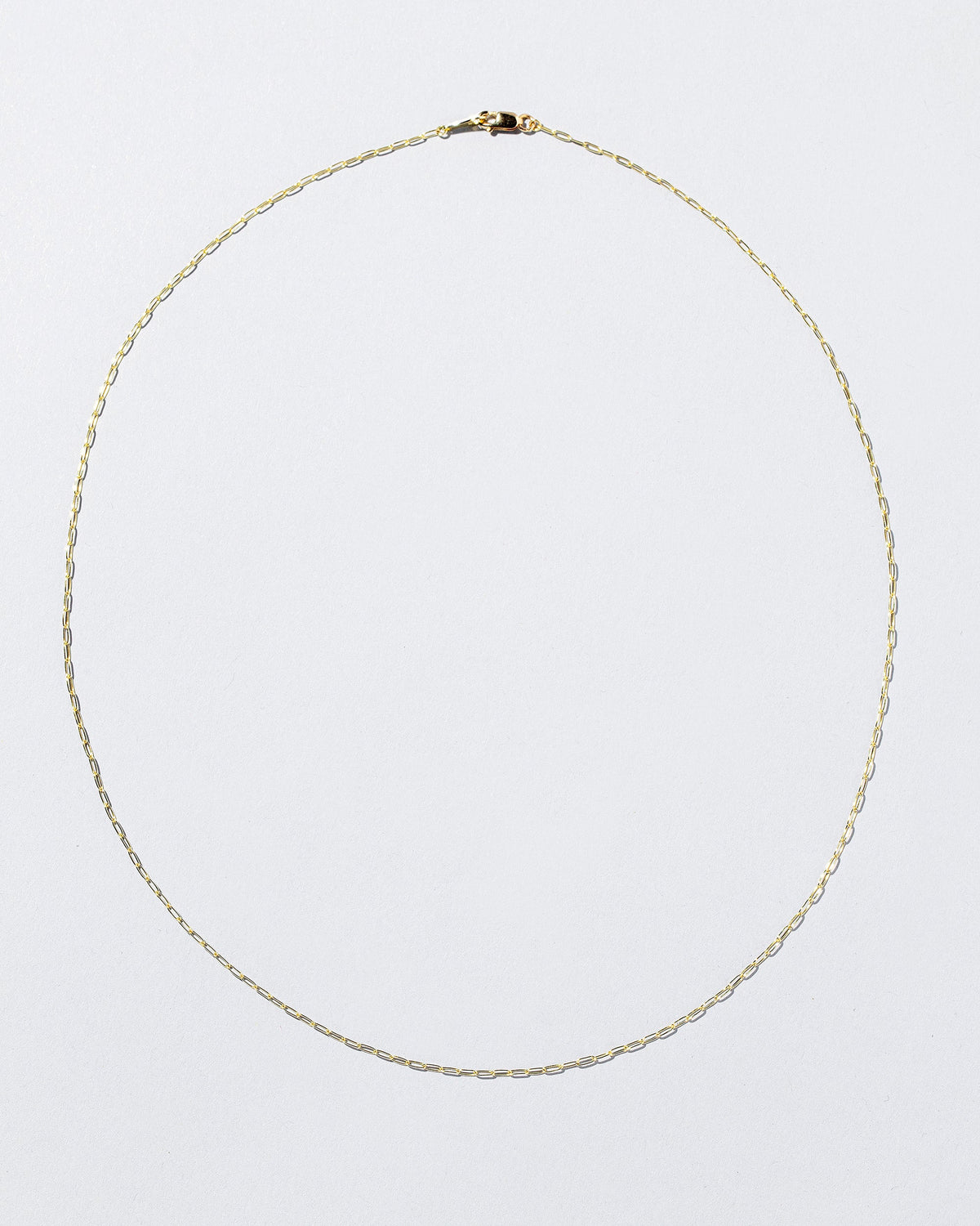  Oval Chain Necklace on light color background.