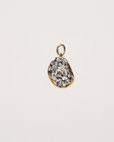 Plain Bagel Charm with Diamond Cream Cheese on light color background.