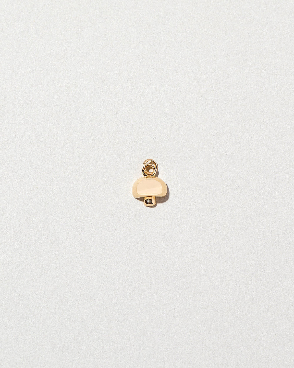  Button Mushroom Charm on light color background.