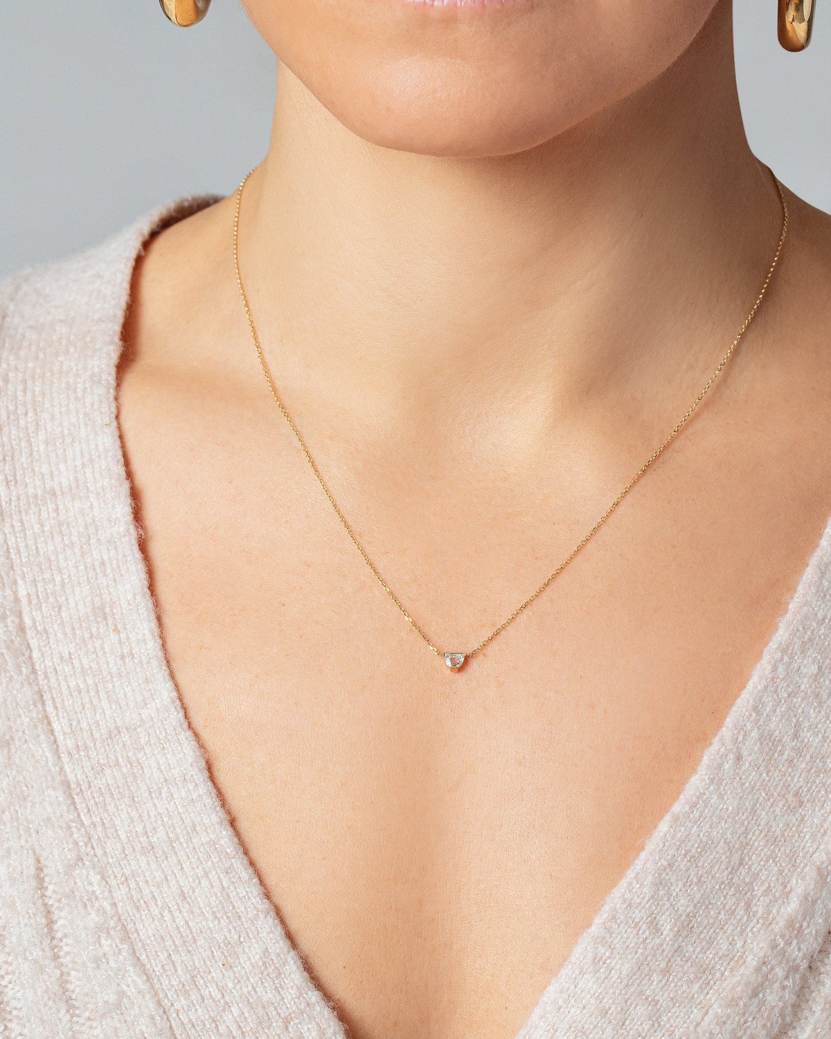 Lagoon Necklace on model.