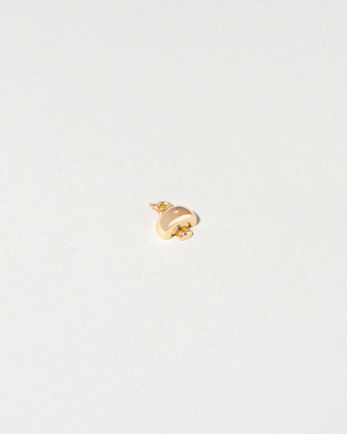  Button Mushroom Charm on light color background.