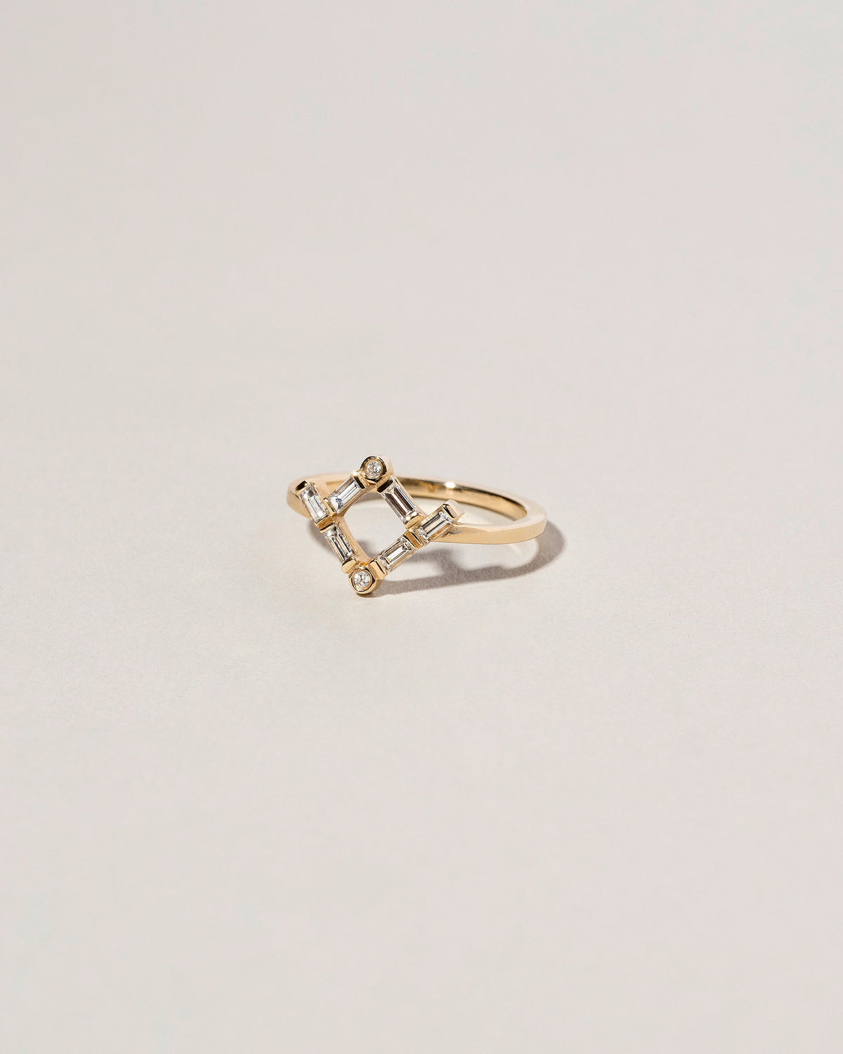  Deco Baguette Ring on light color background.