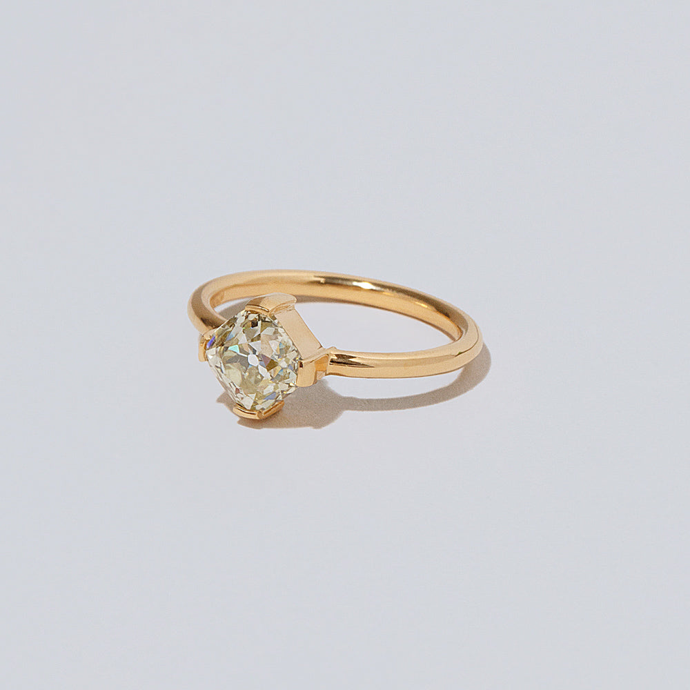 product_details::Closeup details of the Tendu Ring on light color background.