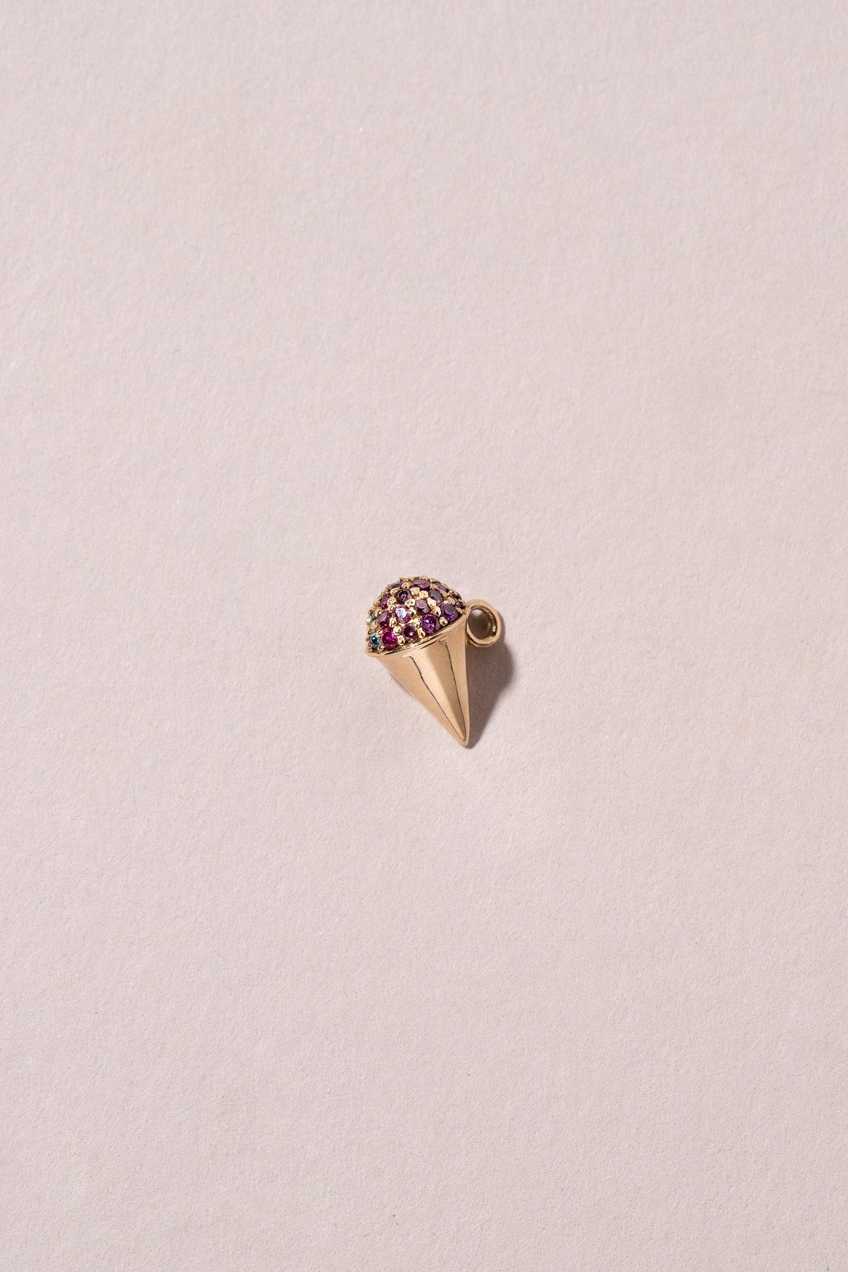  Sno Cone Charm - Blue Raspberry & Blackberry on light color background.