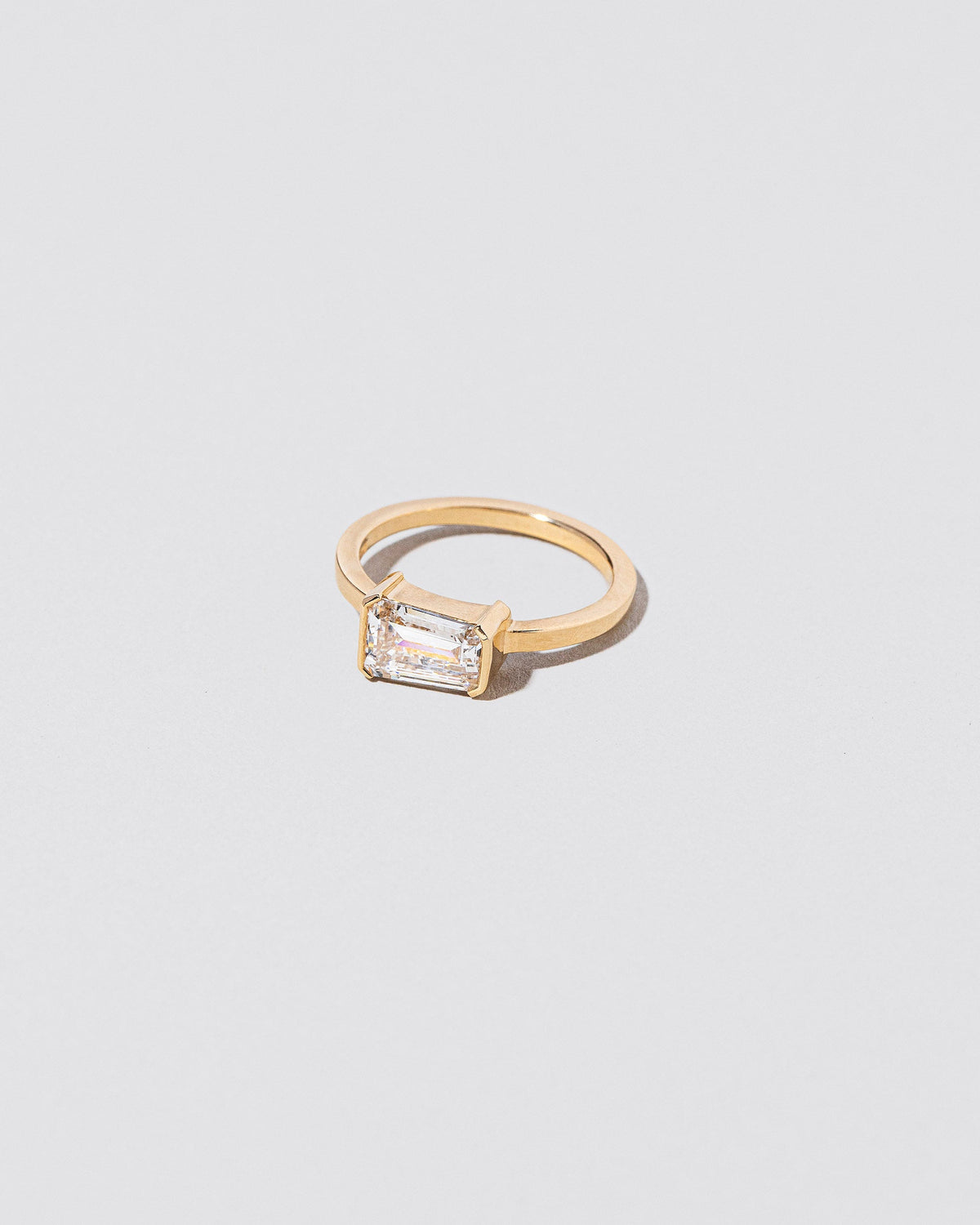 View from the side of the Notional Space Ring on light color background.