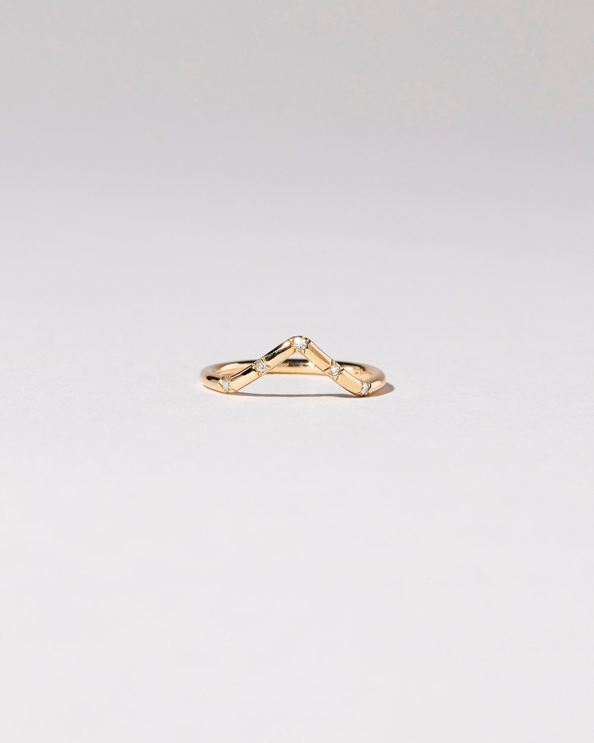  Mini Peak Band - Five Stone on light color background.