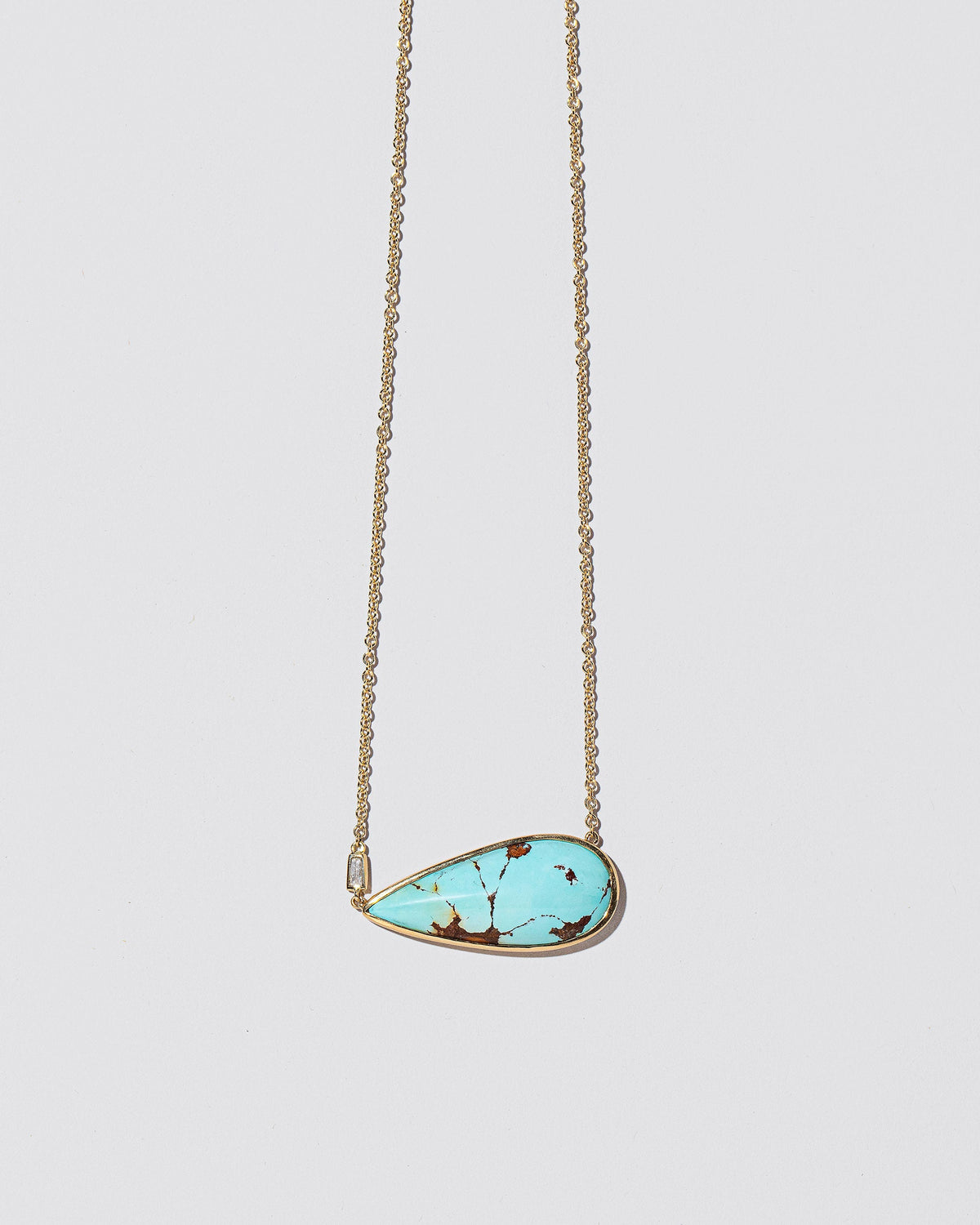 Sky Necklace on light color background.
