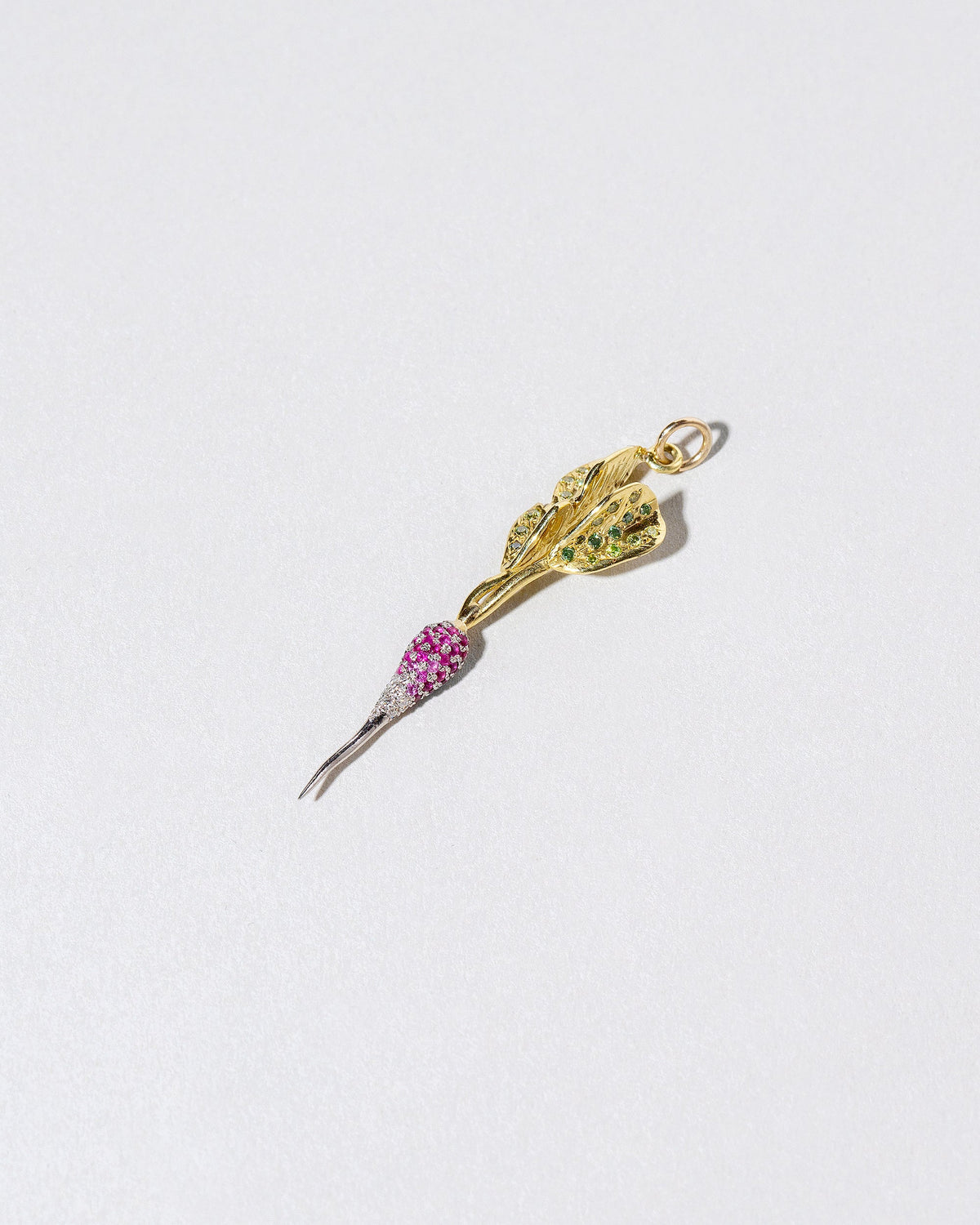  French Breakfast Radish Charm on light color background.