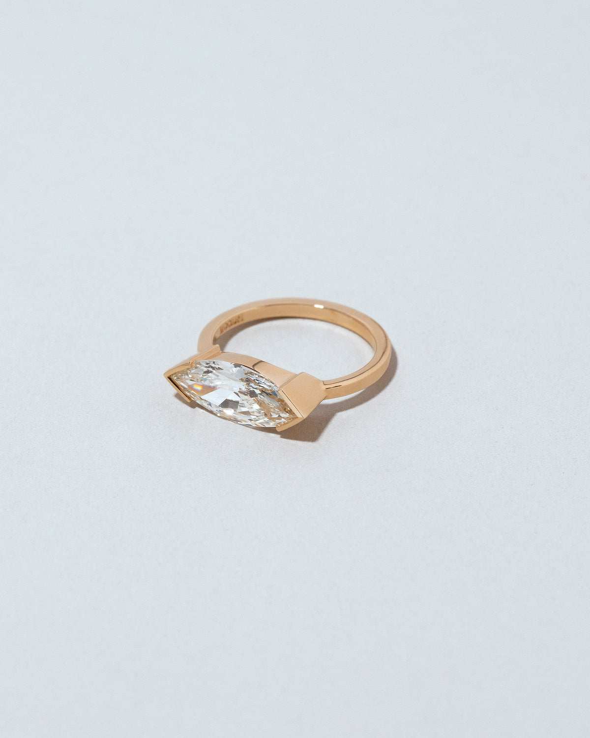 View from the side of the Daylight Ring on light color background.