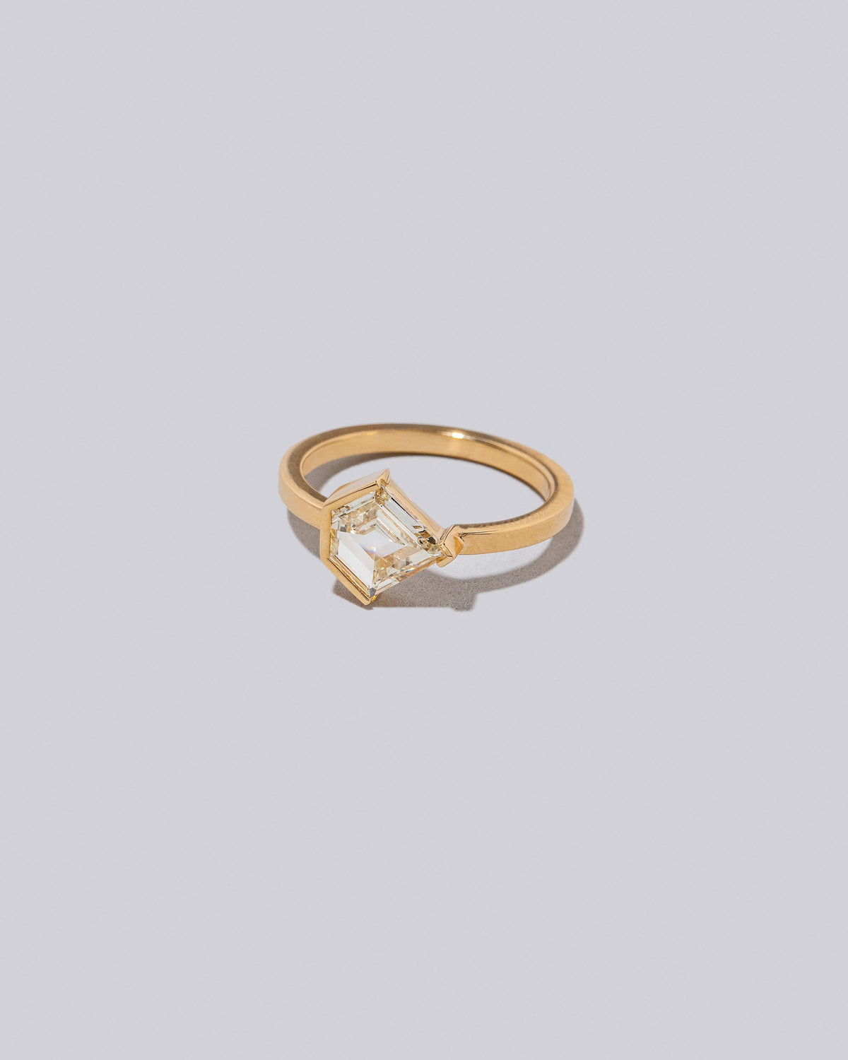 View from the side of the Sonata Ring on light color background.