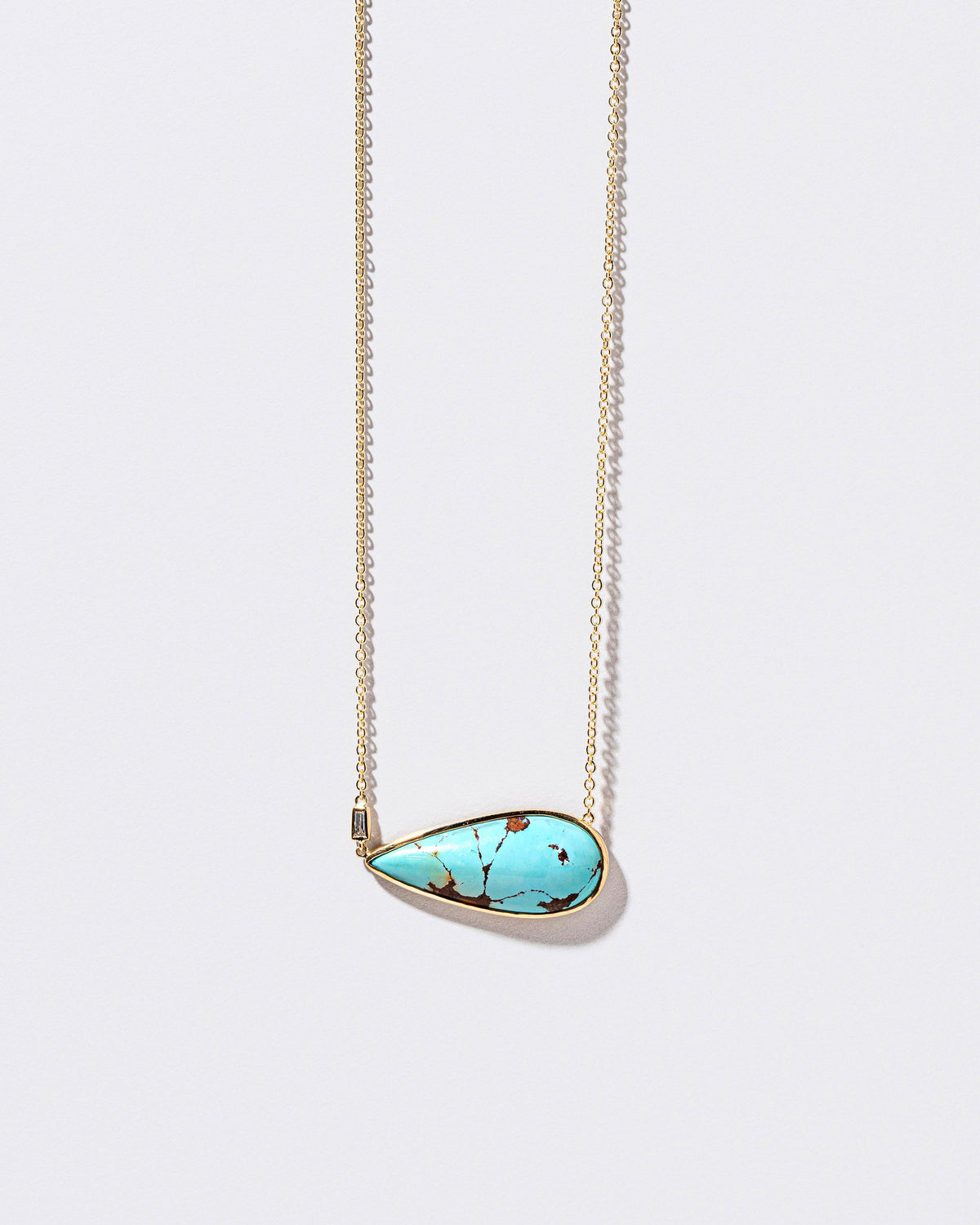 Sky Necklace on light color background.